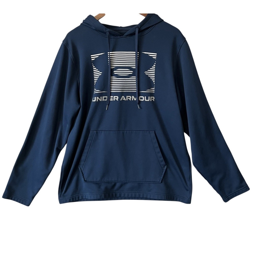 Under Armour Mens Hoodie Loose Fit Sweatshirt Navy Blue Large